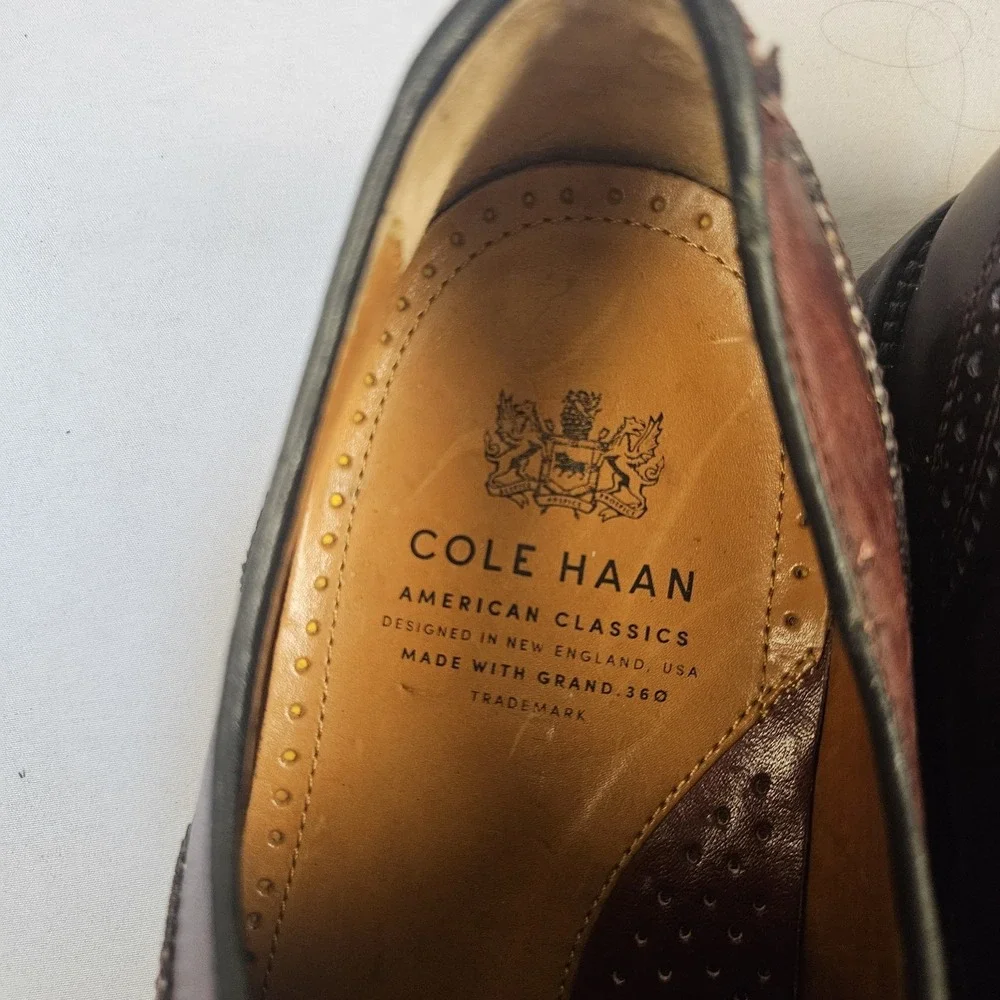 Cole Haan‎ American Classics Brown Leather Cap Toe Oxford Shoes Mens 9.5 E Wide
